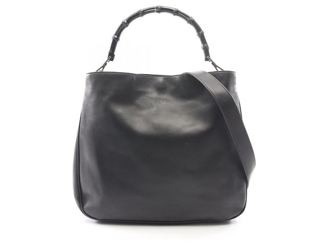Borsa a mano Gucci Bamboo 2 in 1 Nero