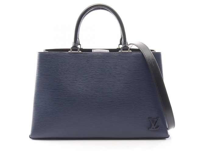 Sac cabas 2-Way Louis Vuitton Cléber MM Noir Bleu Marine