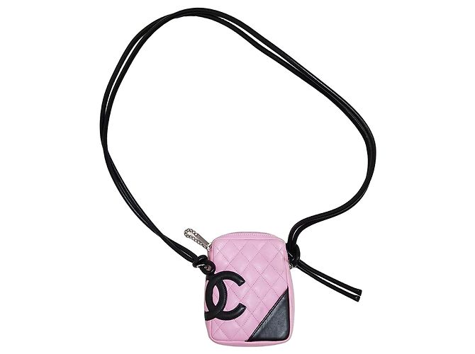 Chanel Mini Borsa in Pelle Trapuntata Rosa Nero