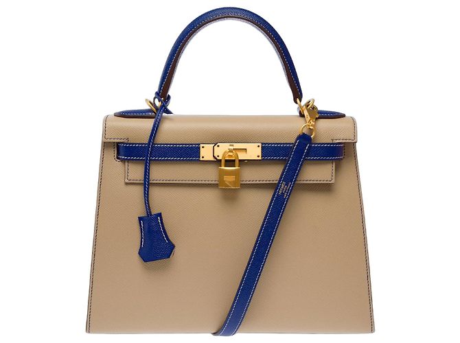 Hermès Bolsa HERMES Kelly 28 em Couro Bege - 103679
