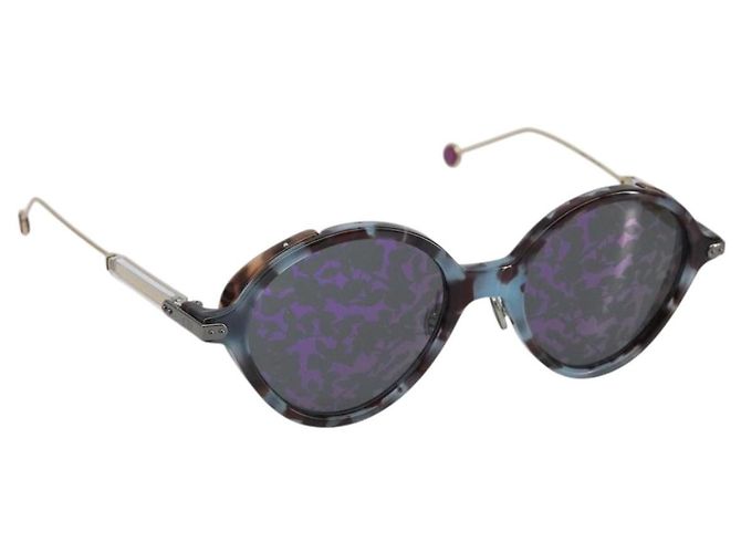 Occhiali da Sole Christian Dior Plastica Grigio Oro Argento Auth hk3838 Marrone D'oro