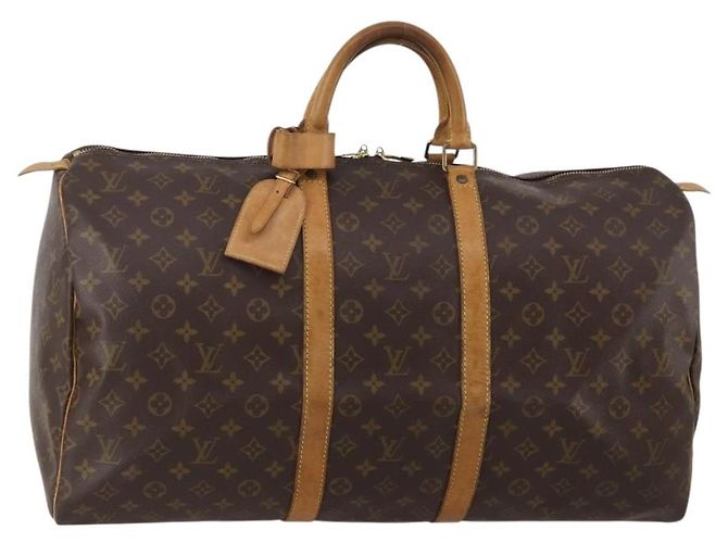 LOUIS VUITTON Bolso Boston Monogram Keepall 55 M41424 LV Auth 188507 Monograma
