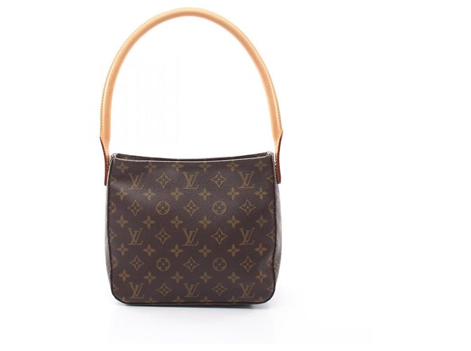 Louis Vuitton Looping MM Monogram Shoulder Bag Brown