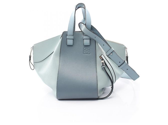 Bolsa de mão de couro Loewe Hammock Small 2-Way Azul