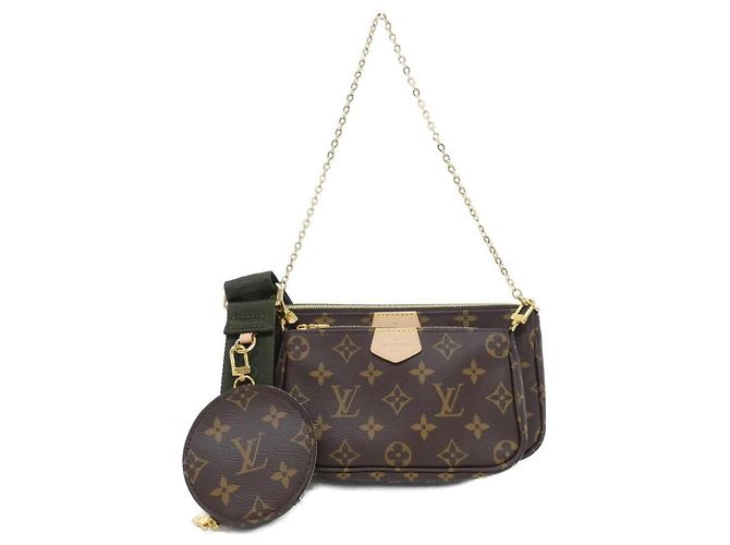 Louis Vuitton Monogram Multi Pochette Accessoires Marrone Cachi