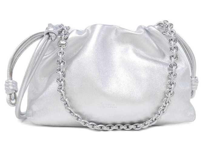 Borsa a mano Loewe Flamenco Purse Medium Argento