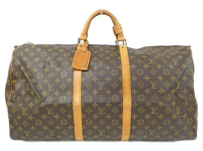 Louis Vuitton Monogram Keepall 60cm M41422 Bolsa Boston Marrom