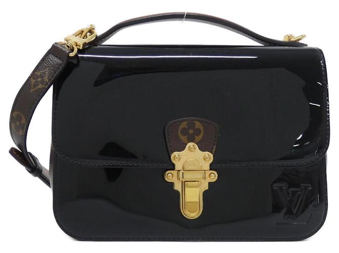 Borsa a tracolla Louis Vuitton Monogram Vernis Miroir Cherrywood BB Nero