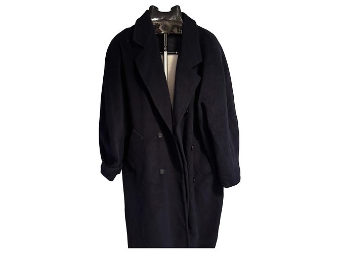 Abrigo largo de lana Max Mara azul oscuro Azul marino