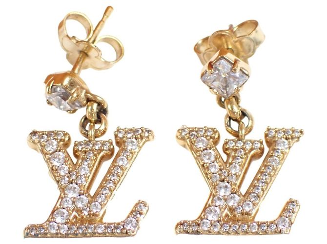 Louis Vuitton Ohrstecker vergoldet Golden