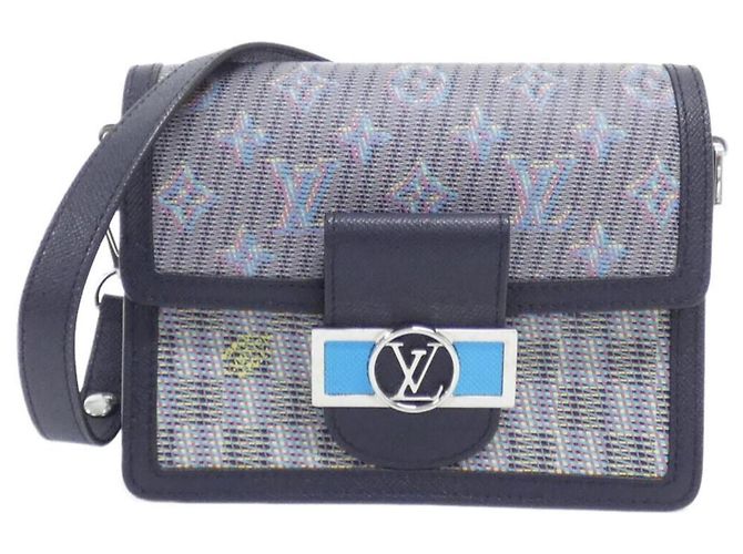 Borsa a tracolla Louis Vuitton Monogram LV Pop Dauphine Mini Blu