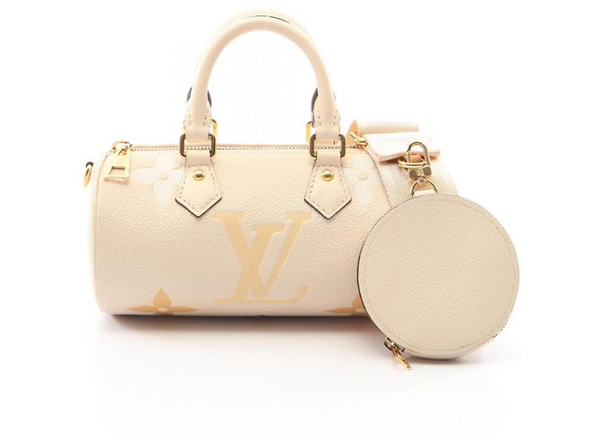 Borsa 2-Way Louis Vuitton Papillon BB Beige Crudo Monogramma