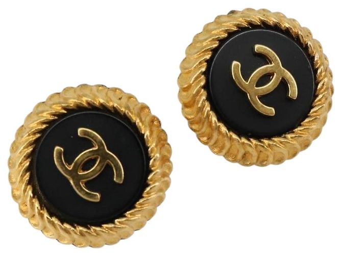 Chanel CC Clip On Metal D'oro