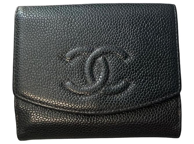 Chanel Timeless CC Bifold Wallet Caviar Black