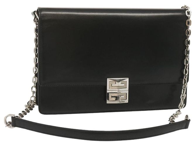Borsa a tracolla Givenchy 4G in pelle Medium Nero 