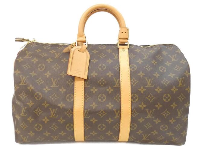 Louis Vuitton Monogram Keepall Handtasche Braun