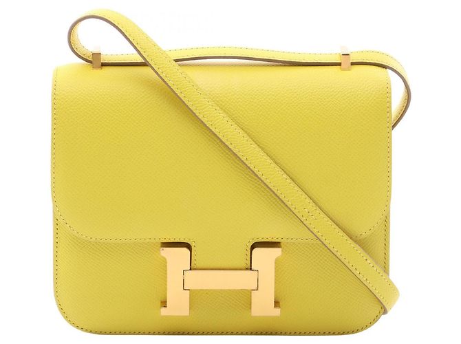 Hermès Borsa a tracolla Hermes Constance 3 Mini D'oro Giallo 