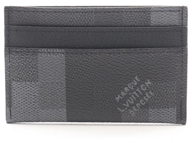 Tarjetero Double Damouflage Louis Vuitton Negro