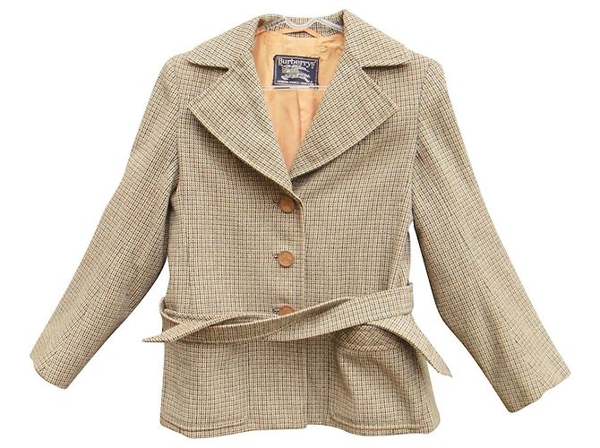Burberrys checked short jacket Brown Green