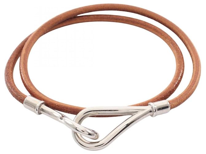 Hermès Hermes Jumbo Charm Bracelet Brown Silvery 
