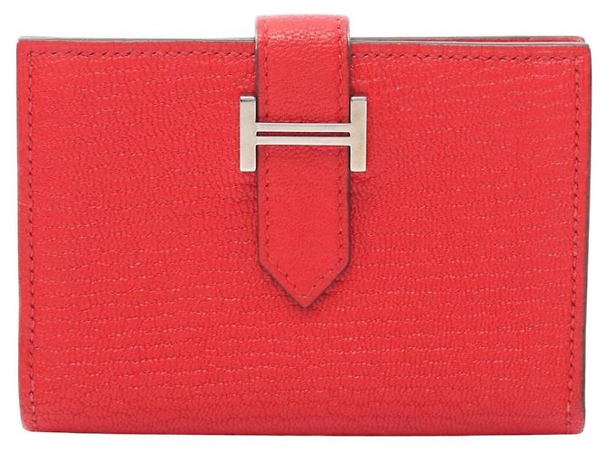 Hermès Bearn Rouge Tomato Kartenetui Rot