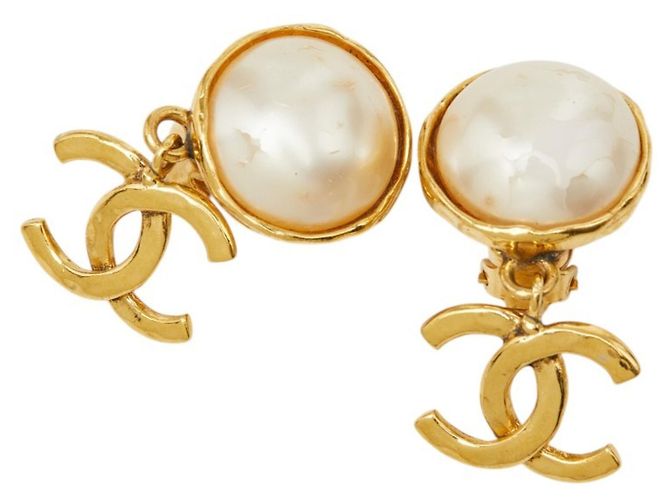 Timeless Orecchini Chanel Coco Mark Vintage Swing D'oro