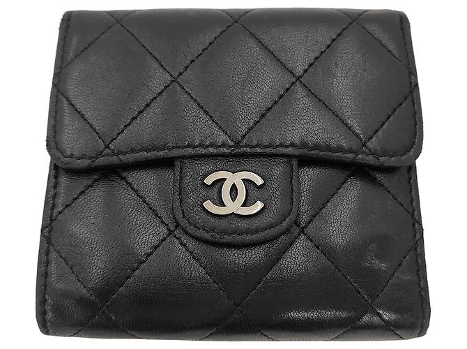 Chanel Trifold Flap Lambskin Negro