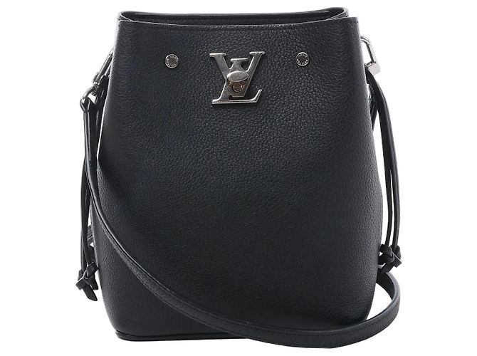 Bucket Borsa a tracolla Louis Vuitton LockMe in nero
