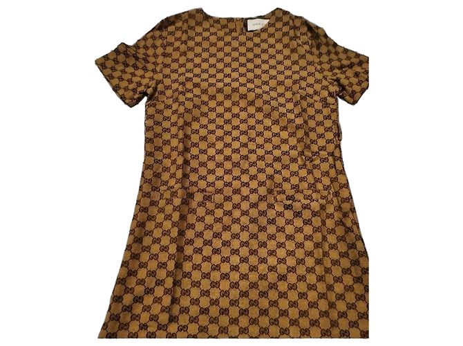 Vestido Gucci GG Monogram Marrom Monograma