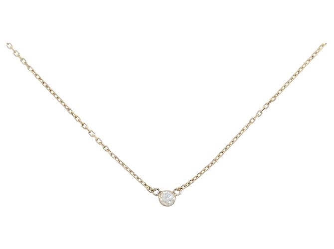 Autre Marque Colar de diamante Au750 Dourado