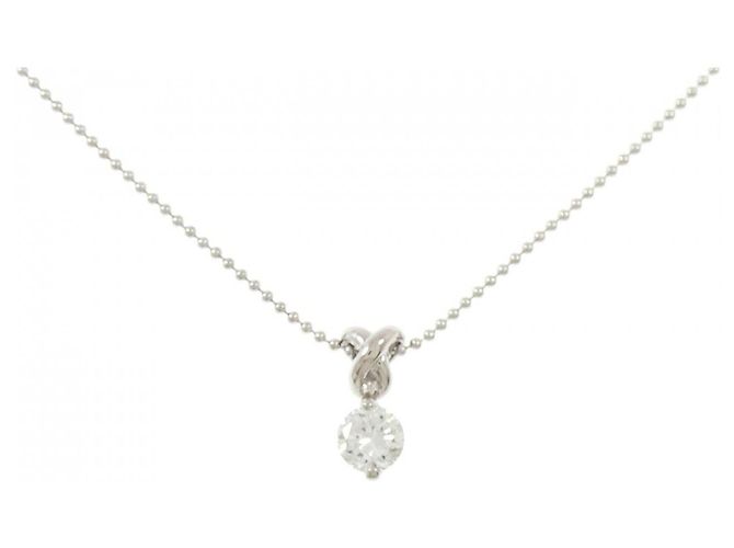 Autre Marque Collar de platino y diamantes Plata