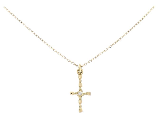 Autre Marque Collana con Croce di Diamanti Au750 D'oro