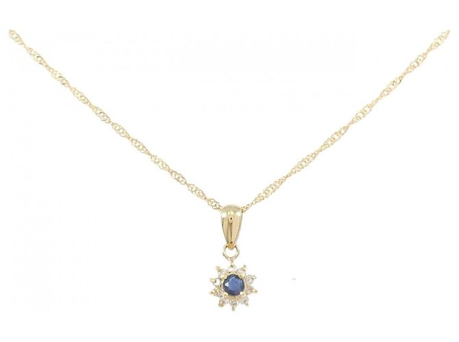 Autre Marque Collana in zaffiri e diamanti Au750 D'oro