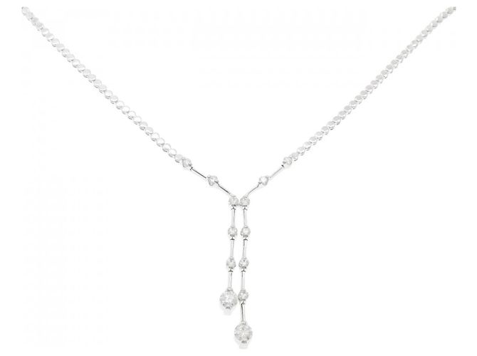 Autre Marque Collar de Au750 y Diamantes Plata