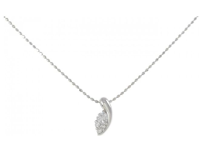 Autre Marque Collier en platine et diamants Argenté