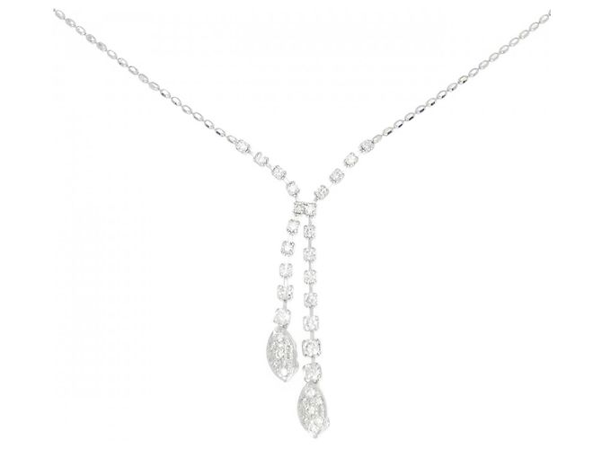 Autre Marque Collar de Diamante Au750 Plata