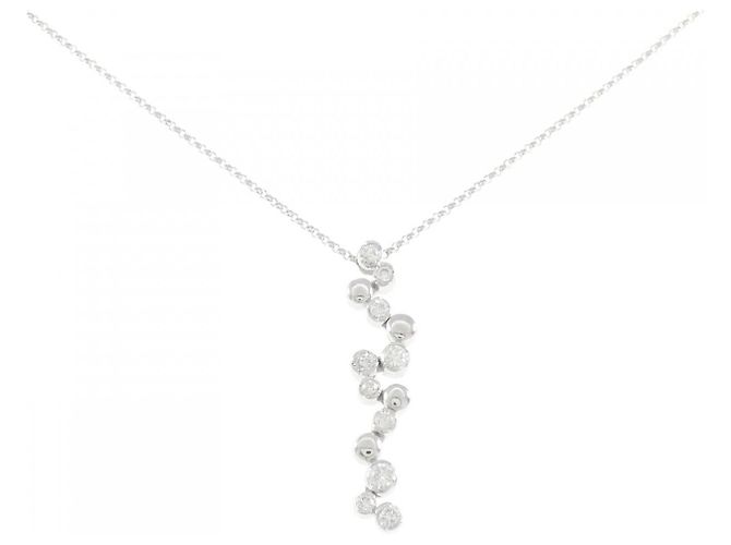 Autre Marque Collar de diamante Au750 Plata