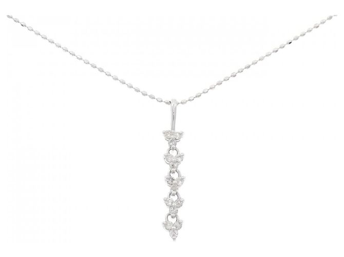 Autre Marque Au750 Diamant Halskette Silber