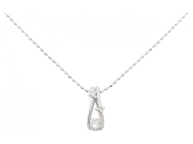 Autre Marque Au750 Diamant Halskette Silber