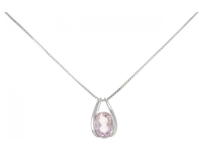 Autre Marque Collana in berillo in oro bianco Au750 Argento