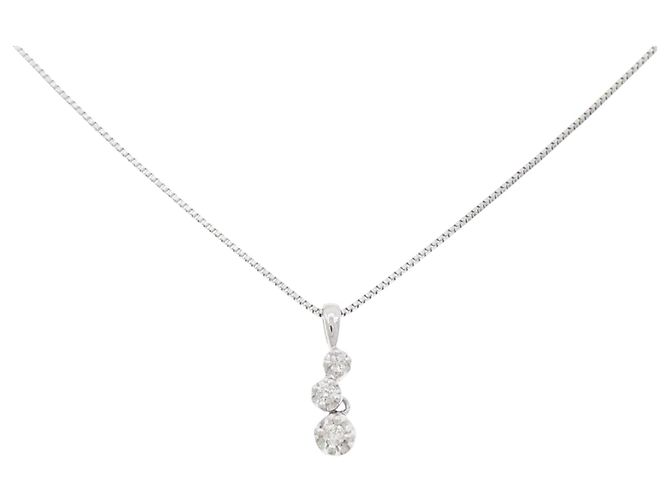 Autre Marque Collar de Diamante PT950/PT850 Plata