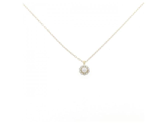 Autre Marque Collana con perle Akoya e diamanti Au750 D'oro