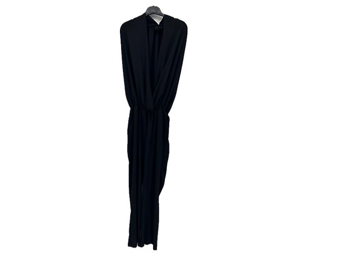 Hôtel Particulier Ärmelloser schwarzer Jumpsuit
