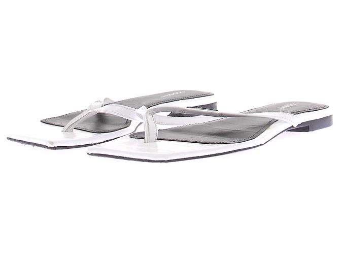 Coperni White Leather Flip-Flops Size 39