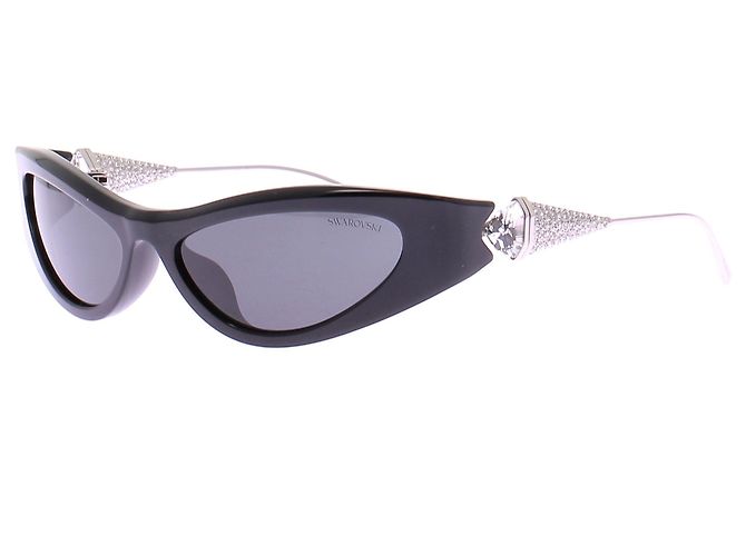 Swarovski Gafas de sol negras con strass Negro