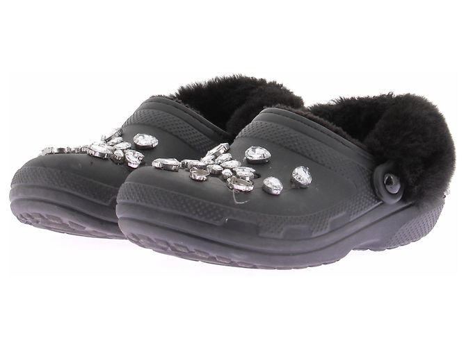 Mule nere con strass Crocs x Simone Rocha Nero