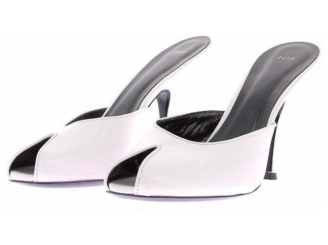 Autre Marque Mule bianche in pelle Bianco