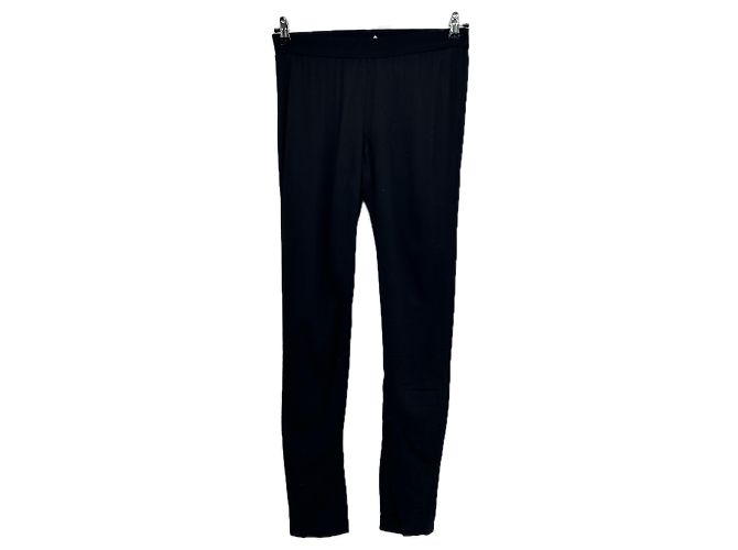 Leggings negros de algodón Ann Demeulemeester