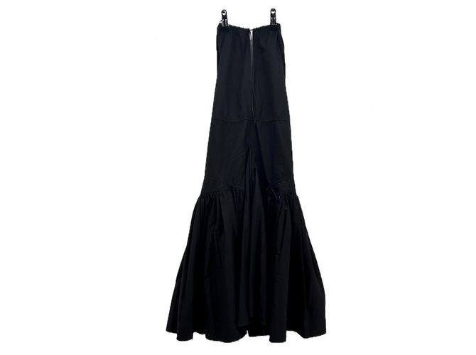 Vestido preto de algodão com as costas nuas Alaïa