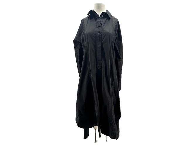 Vestido maxi negro Sportmax de algodón